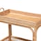 Bali & Pari Lombok Modern Bohemian Natural Brown Rattan Wine Cart 238-13391-ZORO - alternate 2